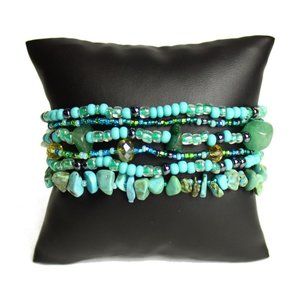 Czech Glass Bead TURQUOISE Bracelet